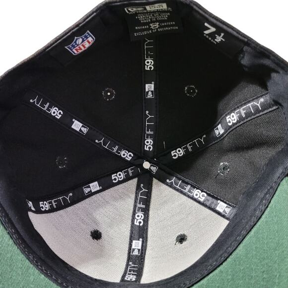 New Era 59Fifty New York Jets NFL Fitted Cap Size 7 1/2 Black Embroidered Logo - Picture 7 of 8